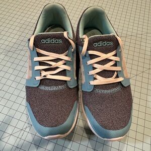 Adidas Women's Teal and Gray Sneakers